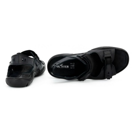 Olivier Black men's leather sandals 448 3