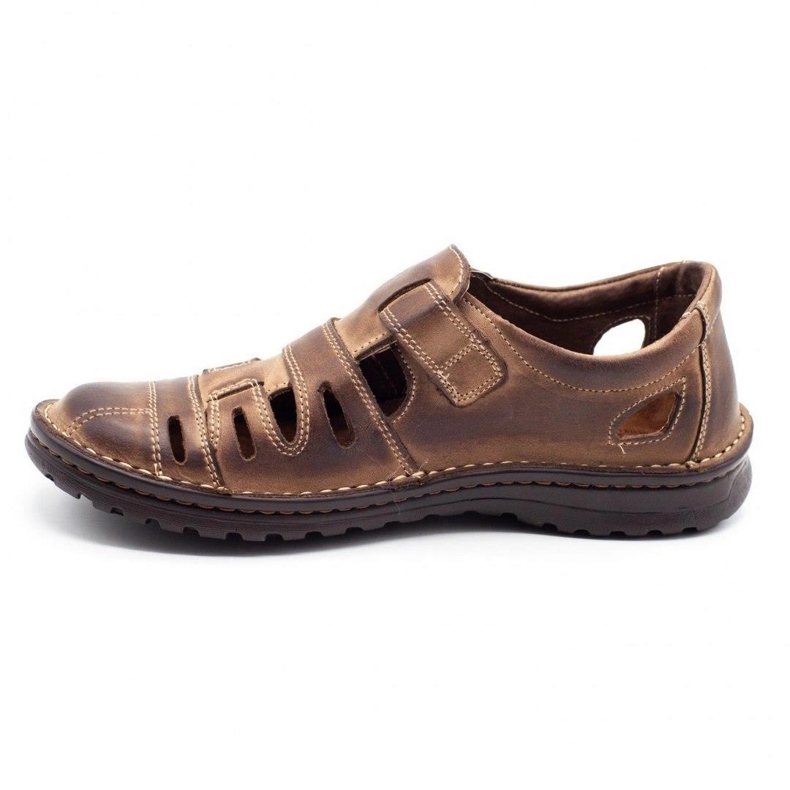 Joker Men's openwork shoes 501 brown 1