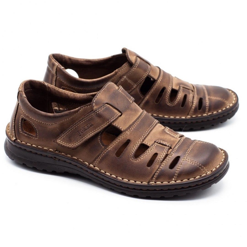 Joker Men's openwork shoes 501 brown 2