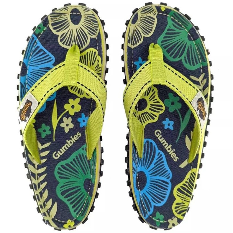 Flip-flops Gumbies Islander Pistachio Flowers GU-FFISL111 green 1