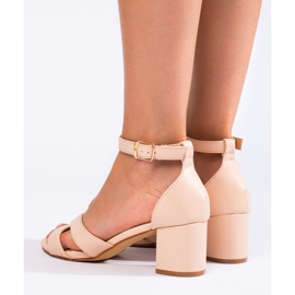 Women's Shelovet beige heeled sandals 2
