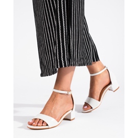 Classic elegant women's Shelovet low heel sandals white 1