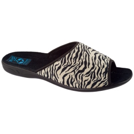 Adanex Women's slippers Sara 15773 Leopard print black 1