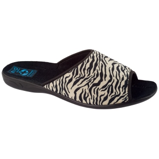 Adanex Women's slippers Sara 15773 Leopard print black 1