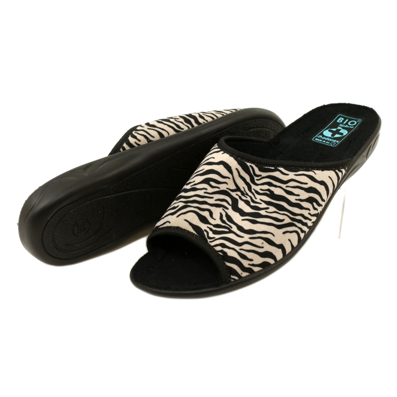 Adanex Women's slippers Sara 15773 Leopard print black 5