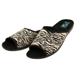 Adanex Women's slippers Sara 15773 Leopard print black 4