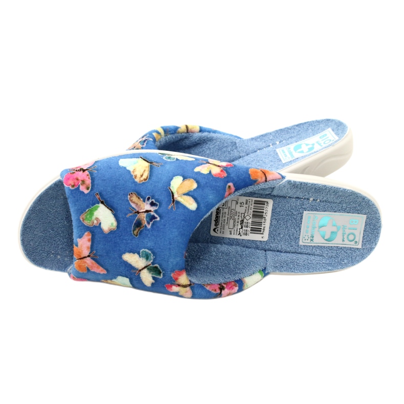 Adanex Women's slippers Sara 25373 Butterflies blue 6 Adanex Women's slippers Sara 25373 Butterflies blue 6