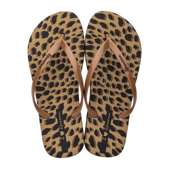 Ipanema Animale Print Ii Fem Flip Flops W 83306 AJ138 brown 2