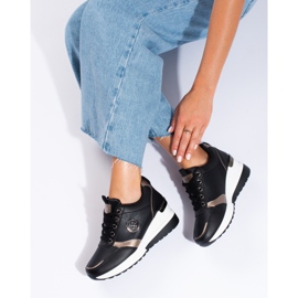 Black Shelovet women's wedge sneakers 1 Black Shelovet women's wedge sneakers 1