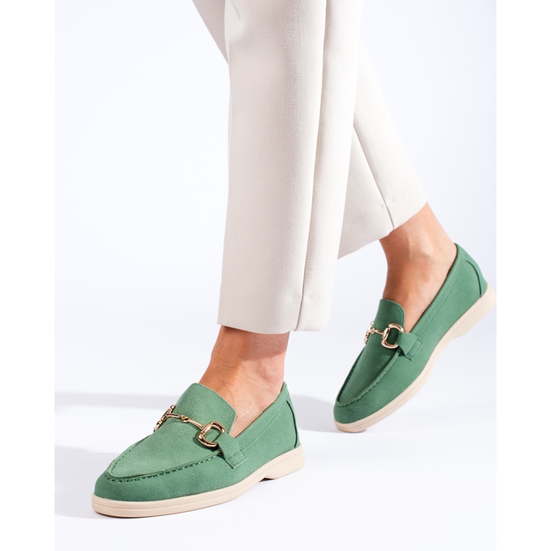 Women's green suede shoes Shelovet 1 Women's green suede shoes Shelovet 1