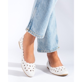 Openwork women's white Shelovet ballerinas 1