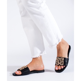 Elegant black Shelovet women's slippers 2