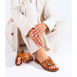 Women's brown Shelovet slippers 1 Women's brown Shelovet slippers 1