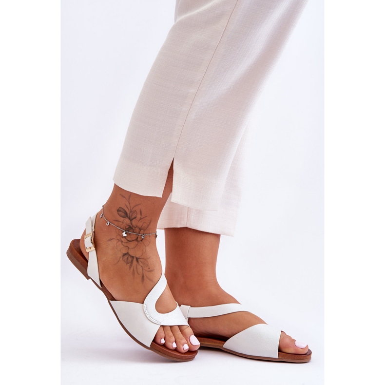 Flat Women's Sandals S.Barski 541-22 Silver 1 Flat Women's Sandals S.Barski 541-22 Silver 1
