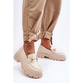 PS1 Women's Classic Platform Loafers Beige Miracle 1