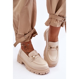 PS1 Women's Classic Platform Loafers Beige Miracle 2