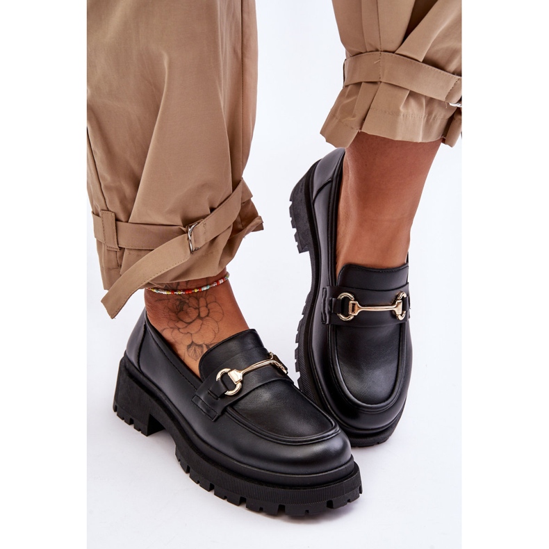 PS1 Women's Classic Platform Loafers Black Miracle 2