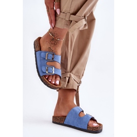 PM1 Women's Cortina Blue Slip-On Sandals 1 PM1 Women's Cortina Blue Slip-On Sandals 1