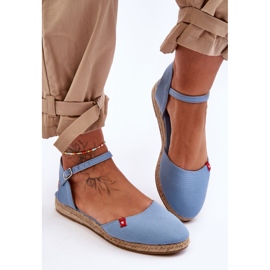 Women's Big Star Platform Espadrilles FF274532 Blue 1