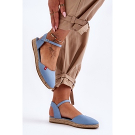Women's Big Star Platform Espadrilles FF274532 Blue 2
