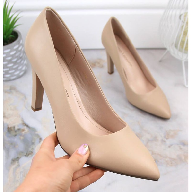 Heeled pumps Sergio Leone W SK415B beige 2