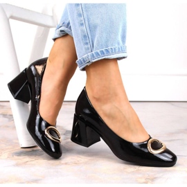 Patent high heel pumps Vinceza W JAN179C black 1