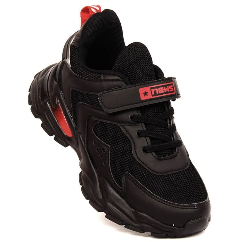News Jr EVE398A platform sports shoes black 1