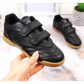 News American Club Jr. AM913 black indoor shoes with velcro 1