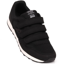 American Club W AM924A black velcro sports shoes 1