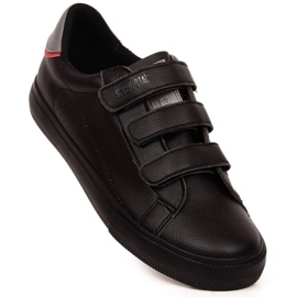 Sneakers made of ecological leather with Velcro Big Star W INT1843B black 1
