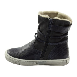 American Club Navy blue winter boots with a zipper American 16183 2 American Club Navy blue winter boots with a zipper American 16183 2