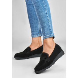 La.Fi Classic black suede shoes 2