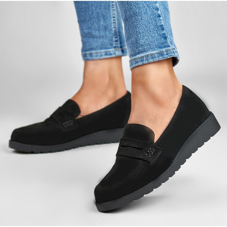 La.Fi Classic black suede shoes 1