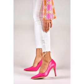 Pink heels made of eco-leather 2