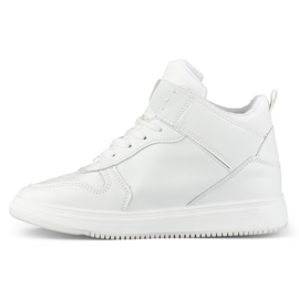Women's white sneakers above the ankle 2