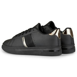 Women's black sports shoes 1
