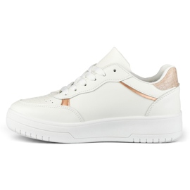 White sports shoes with beige accessories 2