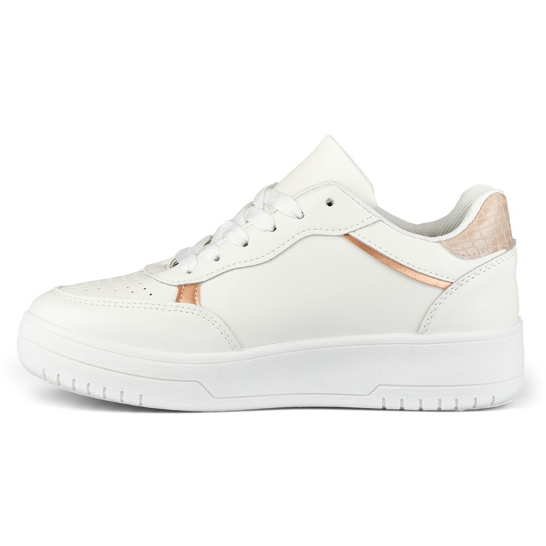 White sports shoes with beige accessories 2