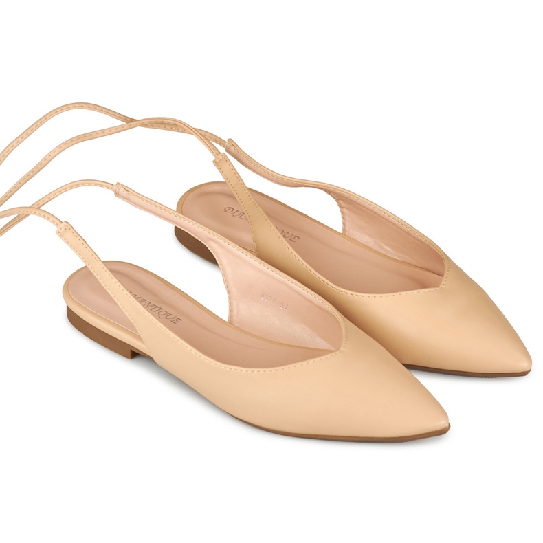 Beige tied ballerinas 1 Beige tied ballerinas 1