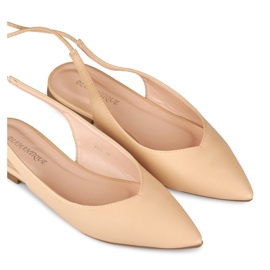 Beige tied ballerinas 2