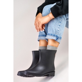 Black matte women's wellies above the ankle 1 Black matte women's wellies above the ankle 1