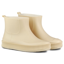 Matte beige women's rain boots 2