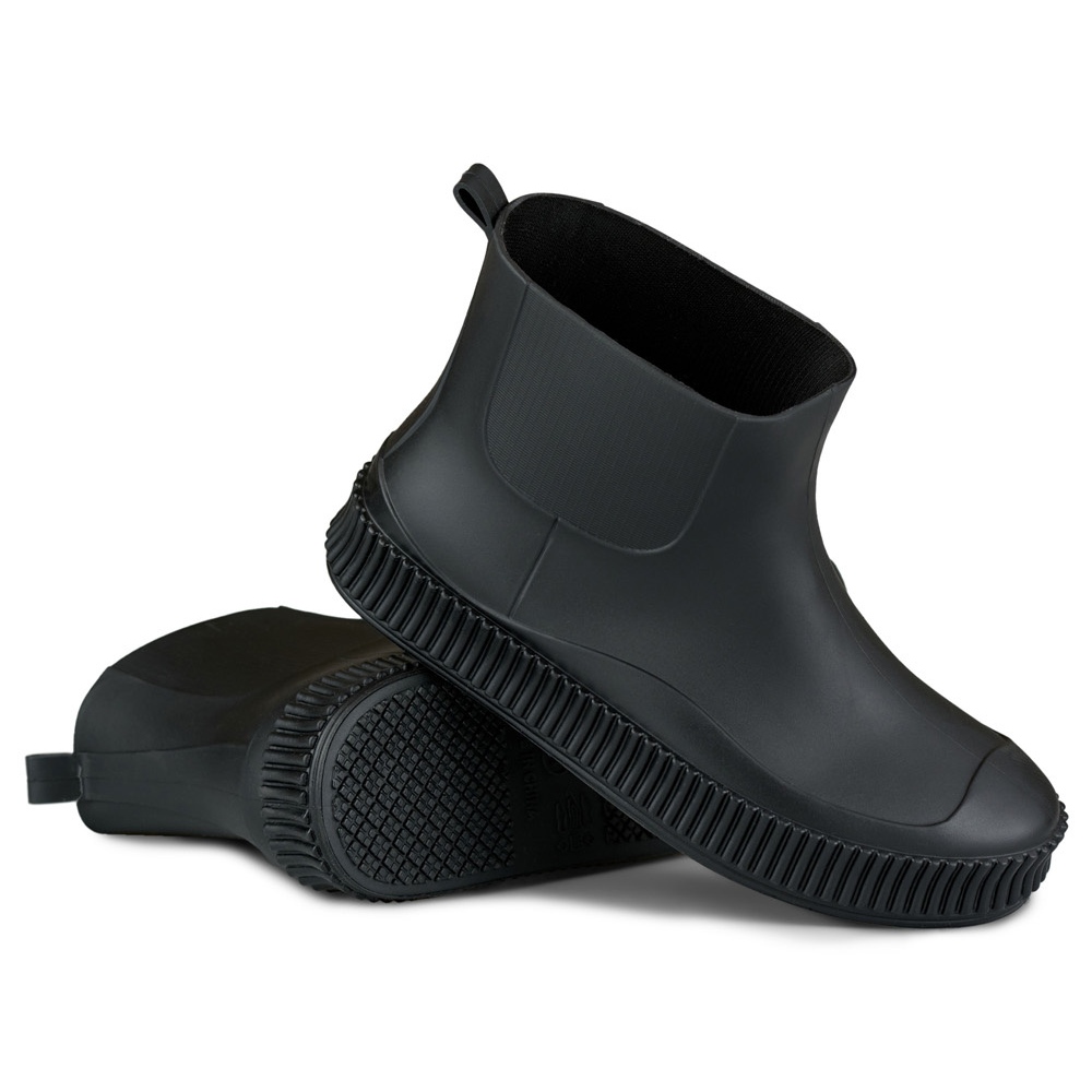 Matte black women's rain boots - Main Image