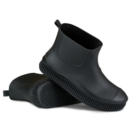 Matte black women's rain boots 1 Matte black women's rain boots 1