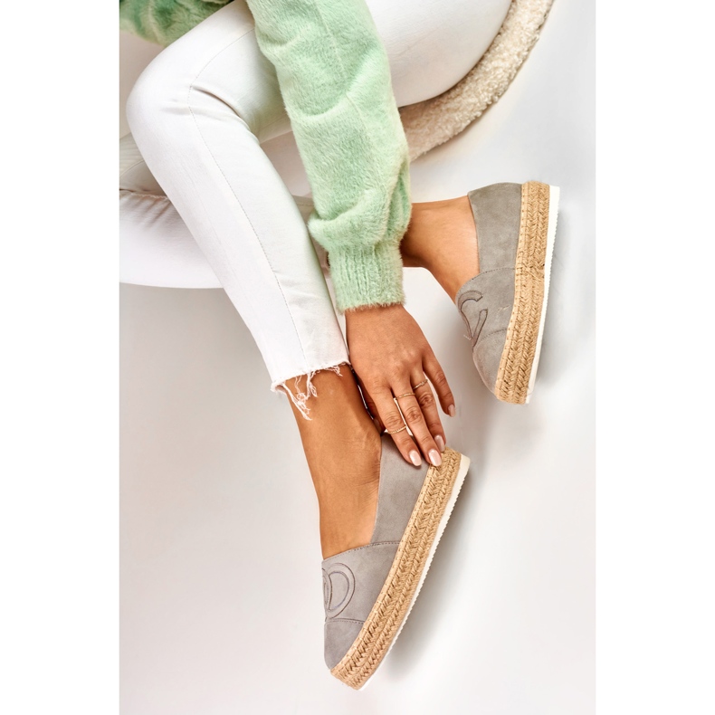 Gray platform espadrilles grey 2