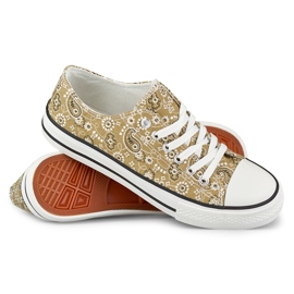 Bandana low beige sneakers 2