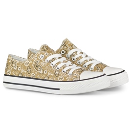 Bandana low beige sneakers 1