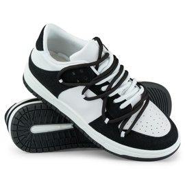 Black and white women's sports shoes multicolored 1