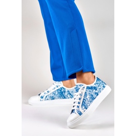 Women's white and blue sneakers 2 Women's white and blue sneakers 2