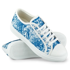 Women's white and blue sneakers 1 Women's white and blue sneakers 1